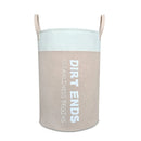Axyaa Large Capacity Laundry Basket with Handle and Printed Letters for Home Organization.