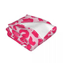 Axyaa Preppy Pink Leopard Print Blanket: Luxe Aesthetic Comforter