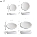 Axya Ceramic Dinner Plate Set, Irregular Soup & Pasta Plates, Solid Color Tableware