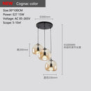 Axyaa Nordic LED Glass Pendent Lamp Modern Minimalist Restaurant Bar Exhibition