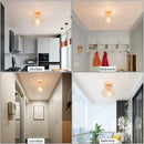 Axya Vintage Industrial Wood Ceiling Lights Retro Loft Plafonniers