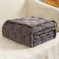 Axyaa Checkered Pattern Fleece Throw Blanket - Super Soft and Warm Blanket