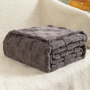 Axyaa Checkered Pattern Fleece Throw Blanket - Super Soft and Warm Blanket