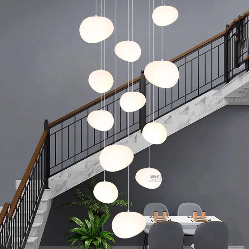 Axyaa Nordic Pendant Chandelier: Stylish Ceiling Light for Dining Room and Living Room