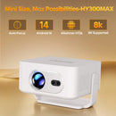Axyaa HY300Max Android 14 Portable Projector, 400ANSI, Full 8K HD, WiFi 6, Home Outdoor Cinema
