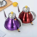 Axya Golden Teapot with Strainer: European Style Stainless Steel Coffee Pot