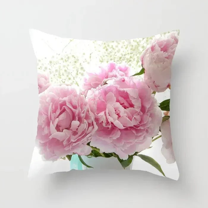 Axyaa Retro Floral Rose Print Pillowcase for Farmhouse Decor 45*45cm