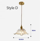 Axyaa Milky White Glass LED Pendant Light Copper Nordic Hanging Lamp