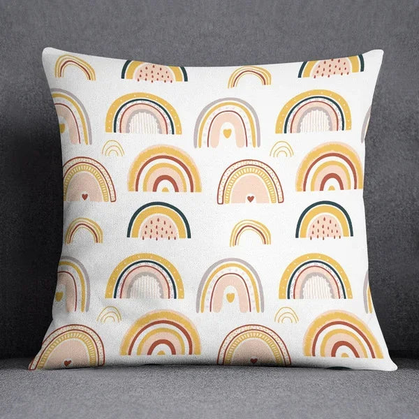 Nordic Abstract Printed Cushion Cover 45x45 cm for Home Decor by Axyaa