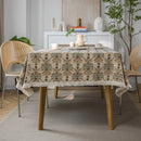 Axya American Floral Jacquard Bohemian Table Cloth - Thick, Stylish Table Cover