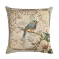 Axyaa Retro Bird Branch Linen Pillow Cover for Home Decor and Comfort