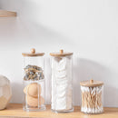 Axyaa Bamboo Lid Bathroom Organizer Set