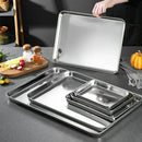 Axyaa Stainless Steel Food Storage Tray Serving Plates Spices Buffet Dishes Organizers