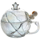Axyaa Astronaut Glass Breakfast Cup with Lid and Spoon