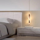 Axyaa Spiral Gold LED Pendant Chandelier Acrylic Droplight Luxury Bar Lamp