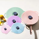 Axyaa Silicone Pot Cover Set: Anti Overflow, Dustproof, Sealed for Refrigerator and Microwave