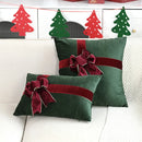Axyaa Christmas Plush Towel Embroidered Throw Pillowcase for Nordic Home Decor