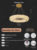 Axyaa High-End Crystal Pendant Chandelier: Luxury Modern Home Lighting
