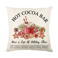 Christmas Decor Pillow Cover 18x18 in Linen Throw - Axyaa Home Decor