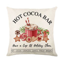 Christmas Decor Pillow Cover 18x18 in Linen Throw - Axyaa Home Decor