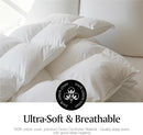Axyaa Luxe Goose Down Quilt | Fluffy Queen King Size Duvet with Cotton Shell