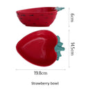 Axyaa Fruit Series Hand-painted Ceramic Tableware: Strawberry Lemon Pineapple Dish Bowl