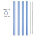 Axyaa Glass Drinking Straw Set with Cleaning Brush