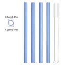 Axyaa Glass Drinking Straw Set with Cleaning Brush