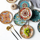 Axya Hand-Painted Ceramic Dish Set for Cold Dish, Fruit, Dim Sum, Snacks
