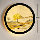 Axyaa Round Industrial LED Wall Lamp Bedside Bedroom Sconce Home Decor Lighting