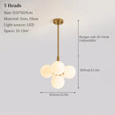 Axyaa Modern Glass Chandelier Luxury French Pendant Light for Home Decor