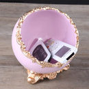 Axya European Sphere Key Storage Box: Resin Desktop Organizer for Phones & Remotes