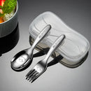 Axyaa Mini Cutlery Set in Stainless Steel Storage Box - Kids Spoon Fork Kit