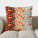 Axyaa Autumn Animals Bears & Foxes Printed Pillow Cover