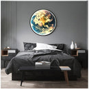 Axyaa LED Earth Wall Lamp: Luxury Creative Mural Art for Living Room Bedroom.
