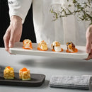 Axyaa Ceramic Sushi Dessert Plate Set for Molecular Cuisine and Snacks