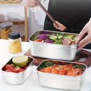 Axyaa 304 Stainless Steel Lunch Box with Sealed Lid - Square Fresh-keeping & Frozen Storage Box