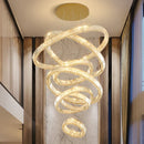 Axyaa Crystal Chandeliers & Staircase Lighting - Modern Villa & Living Room Fixtures
