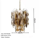 Axyaa Retro Amber Glass Pendant Light - Designer Living Room Chandelier