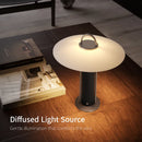 Axyaa Luxury Wood Glass Bedside Lamp with Dimmable Reading Light