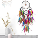 Colorful Feather Dream Catcher Tree of Life Pendant by Axyaa
