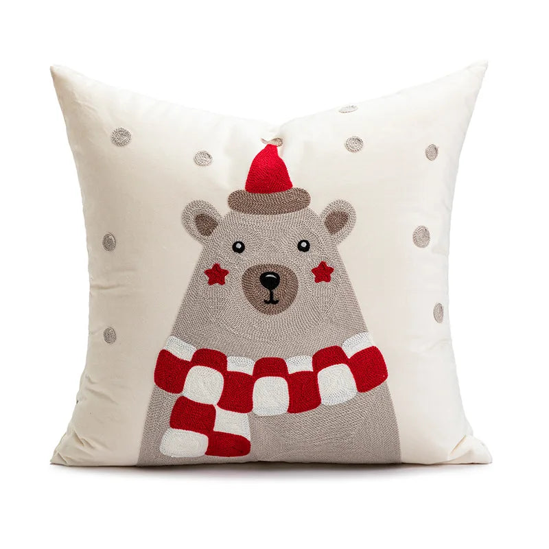 Nordic Christmas Cushion Cover 45x45cm for Couch Sofa Home Decor by Axyaa