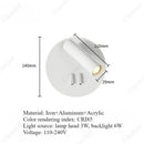 Axyaa LED Adjustable Reading Wall Lamp with Switch for Bedroom Bedside Lighting