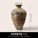 Axyaa Coarse Pottery Vase: New Chinese Wabi Sabi Style Rustic Decor for Home & Living Room