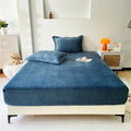 Axyaa Flannel Fitted Sheet, Soft Fleece Mattress Cover for Home & Hotel