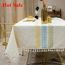 Axyaa Nordic Linen Tablecloth: Small Fresh, Simple, Rectangular Dining Table Cover