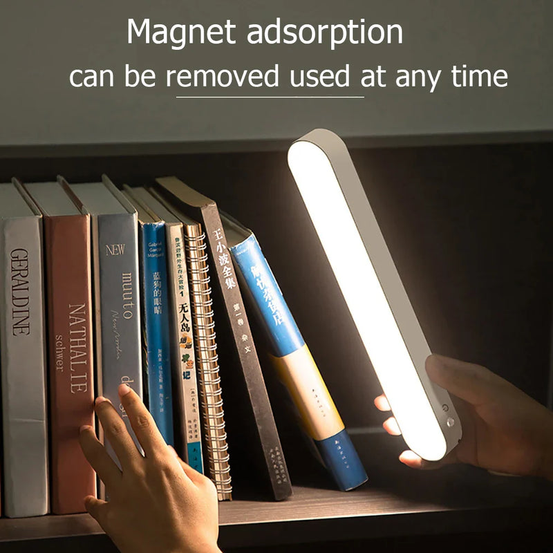 Axyaa USB LED Desk Lamp: Magnetic Office Study Light, Rechargeable Stand Lamp