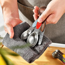 Axyaa Magnetic Stainless Steel Measuring Spoons Set of 8 Dual Sided Stackable Spoons