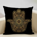Axyaa Hamsa Cushion Cover, Mandala Sofa Pillow Case, 45x45cm