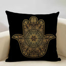 Axyaa Hamsa Cushion Cover, Mandala Sofa Pillow Case, 45x45cm